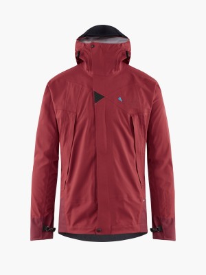 Men Klättermusen Allgrön 2.0 Waterproof Jackets Red | 65094RXLI