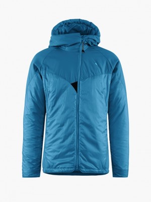 Men Klättermusen Alv Down Jackets Blue | 20871SRHJ