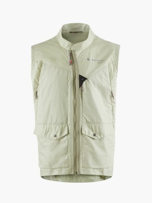 Men Klättermusen Ansur Vest Green Silver | 20841WYGC