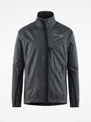 Men Klättermusen Ansur Wind Jacket Black | 90413TGAY