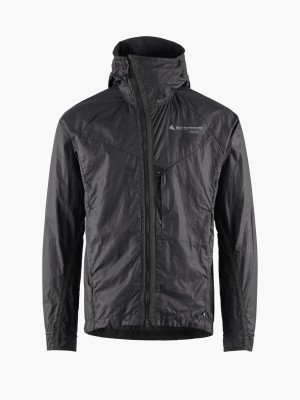 Men Klättermusen Ansur Wind Jacket Black | 53972DYBZ