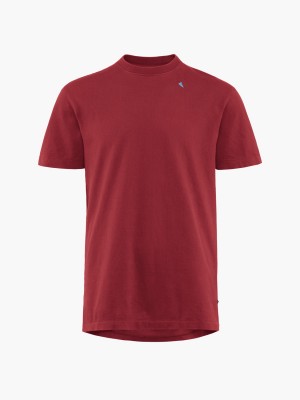 Men Klättermusen Ask SS Tee T-Shirt Red | 31268SVFB