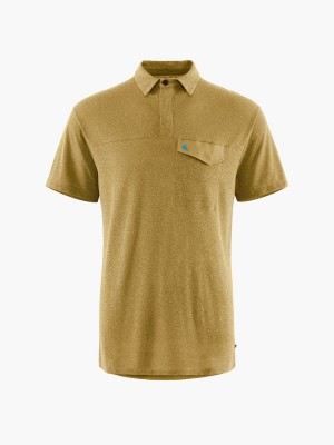 Men Klättermusen Aurvandil T-Shirt Gold | 57182VMTG