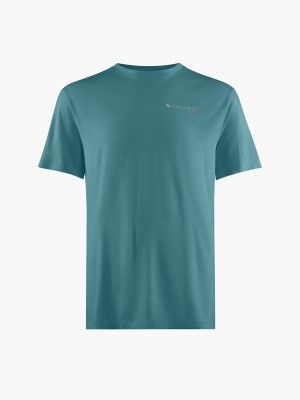 Men Klättermusen Dagr T-Shirt Green | 36281UNOS