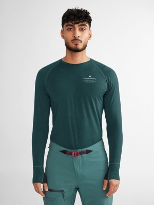 Men Klättermusen Fafne Baselayer Blue | 10346UEXP