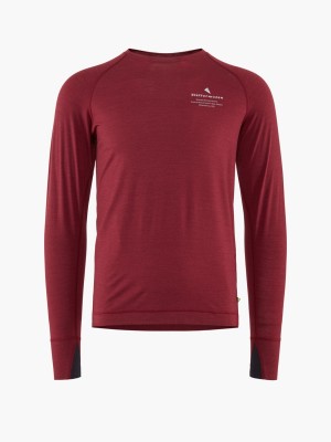 Men Klättermusen Fafne Baselayer Red | 36297GICK