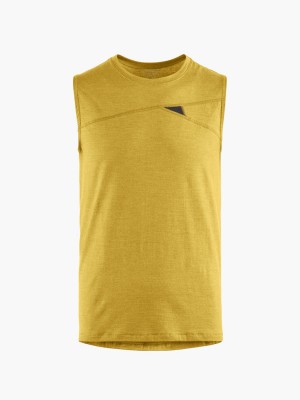 Men Klättermusen Fafne Baselayer Yellow | 84302AMLO