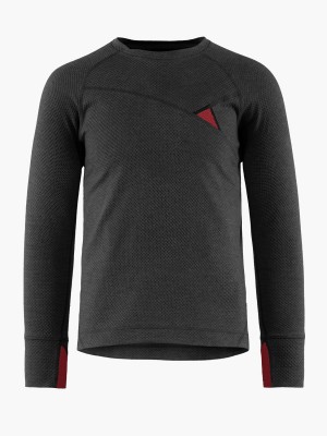 Men Klättermusen Huge Midlayer Black Red | 90281ABHN