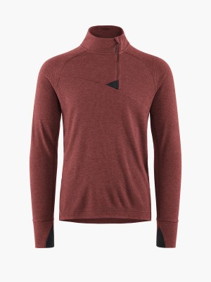 Men Klättermusen Huge Sweater Red | 86537HKSV