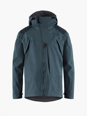 Men Klättermusen Jolner Wind Jacket Blue | 35218SLFU