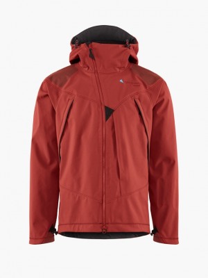 Men Klättermusen Jolner Wind Jacket Red | 69384TGCD