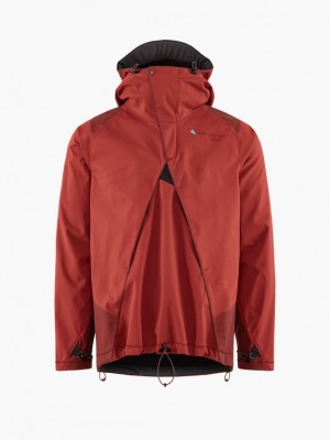 Men Klättermusen Lodur Wind Jacket Red | 98014MRYF