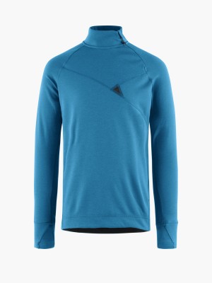 Men Klättermusen Njorun Fleece Blue | 36098IVMY