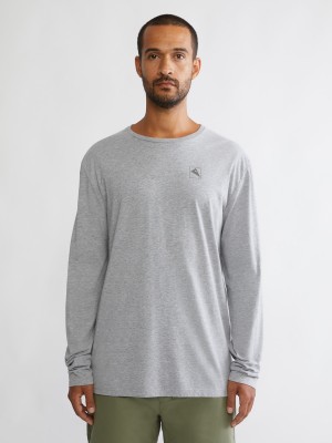 Men Klättermusen Runa Elements T-Shirt Grey | 51026WFXQ