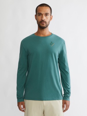 Men Klättermusen Runa Endeavour T-Shirt Green | 81207NEJF