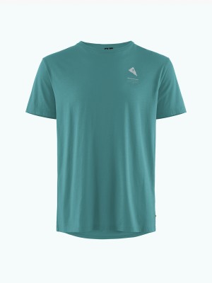 Men Klättermusen Runa Maker T-Shirt Green | 84370QXNP