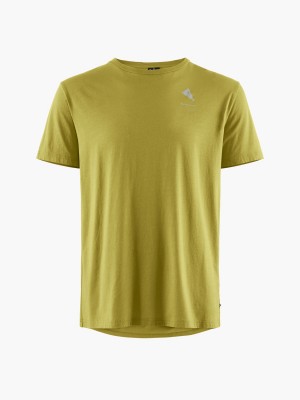 Men Klättermusen Runa Maker T-Shirt Green | 89165QWUX