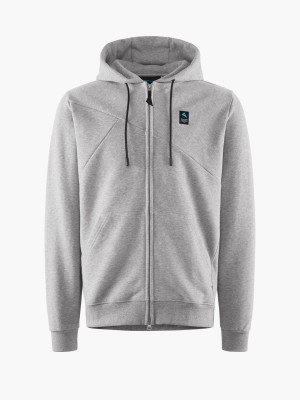 Men Klättermusen Runa Maker Zip Hoodie Sweater Grey | 94321RUGT