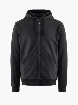 Men Klättermusen Runa Maker Zip Hoodie Sweater Black | 23651LOWM