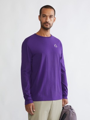 Men Klättermusen Runa Scrambling T-Shirt Purple | 86027MBOI