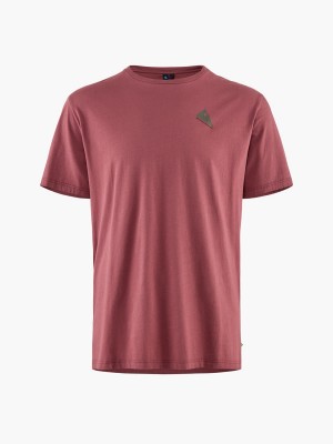 Men Klättermusen Runa Token T-Shirt Red | 17820HALW