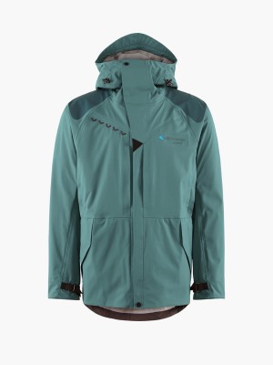 Men Klättermusen Skirner Waterproof Jackets Green | 63890BXTK