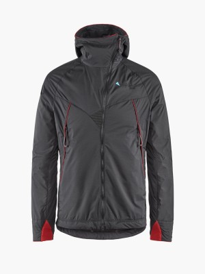 Men Klättermusen Vale Down Jackets Black | 21576GOHU