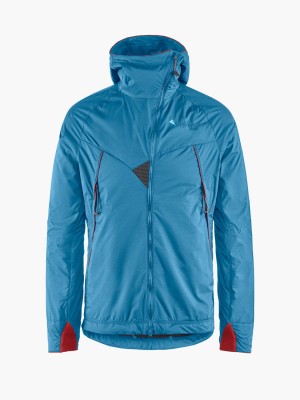 Men Klättermusen Vale Down Jackets Blue | 98064VZIM