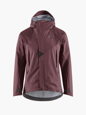 Women Klättermusen Asynja Waterproof Jackets Red | 80562CIHT