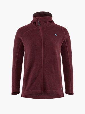 Women Klättermusen Balder Hoodie Midlayer Red | 64510JGTY