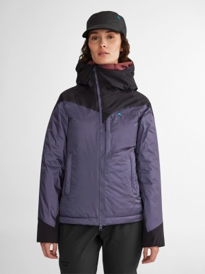 Women Klättermusen Bifrost Down Jackets Purple Black | 81527FVDA