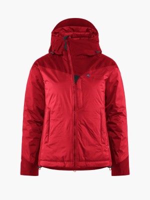 Women Klättermusen Bifrost Down Jackets Red | 05918GHFE