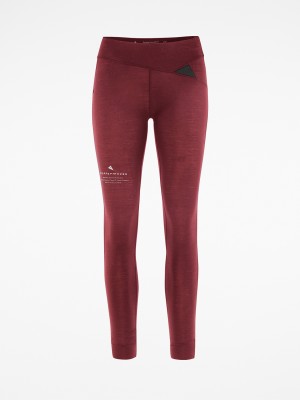 Women Klättermusen Fafne Baselayer Red | 92341XPAB