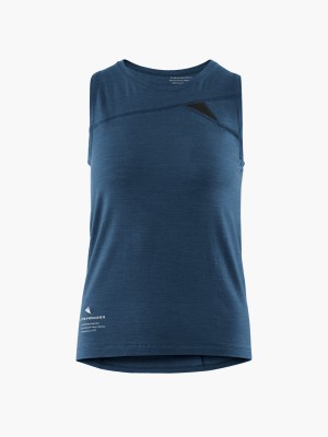 Women Klättermusen Fafne T-Shirt Blue | 84907UEWA