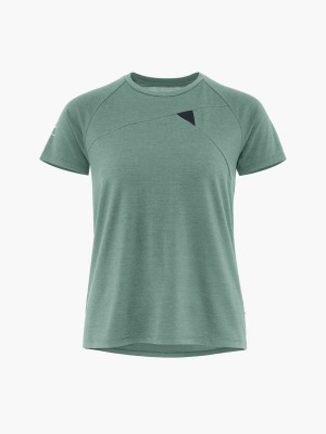 Women Klättermusen Fafne T-Shirt Green | 06483EODT