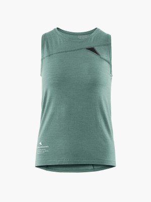 Women Klättermusen Fafne T-Shirt Green | 70831KVMT