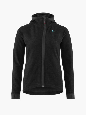 Women Klättermusen Hödur Fleece Black | 20651RXWS