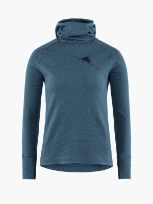 Women Klättermusen Huge Hoodie Blue | 57439PAIZ