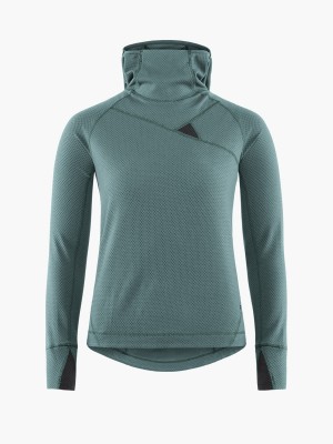 Women Klättermusen Huge Hoodie Green | 34125XJYO