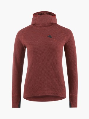 Women Klättermusen Huge Hoodie Red | 07825DNTR