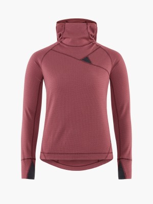 Women Klättermusen Huge Hoodie Red | 20539PYKZ