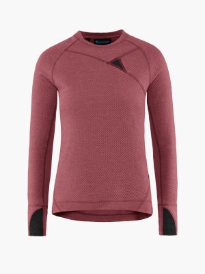 Women Klättermusen Huge Midlayer Red | 68135TRZA