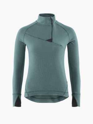 Women Klättermusen Huge Sweater Green | 06839RNPE