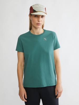 Women Klättermusen Runa Elements T-Shirt Green | 98761FMNK