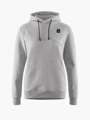 Women Klättermusen Runa Maker Hoodie Sweater Grey | 14562AZRK