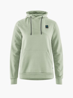 Women Klättermusen Runa Maker Hoodie Sweater Green | 21830PQDE