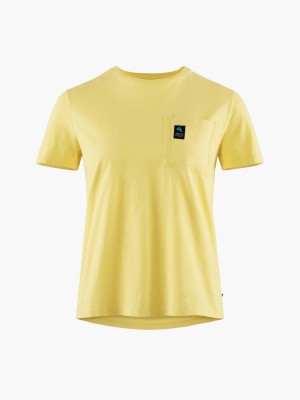 Women Klättermusen Runa Pocket T-Shirt Yellow | 52091SNXR