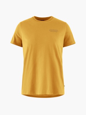 Women Klättermusen Runa Statement 2.0 T-Shirt Yellow | 64912OINB