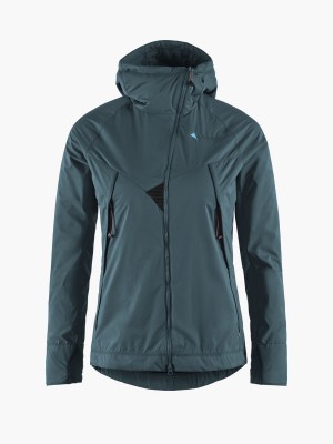 Women Klättermusen Vale Waterproof Jackets Blue | 16805WZRJ