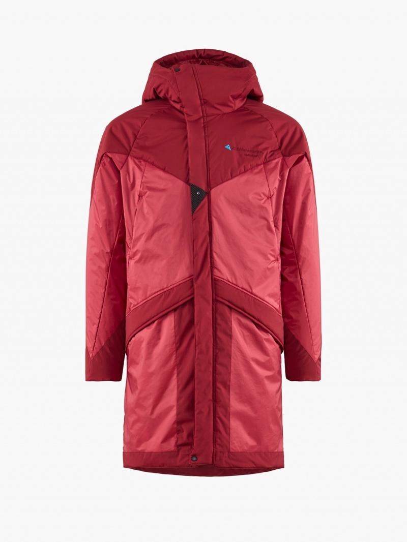 Men Klättermusen Alfheim Parka Red | 04675LAIT